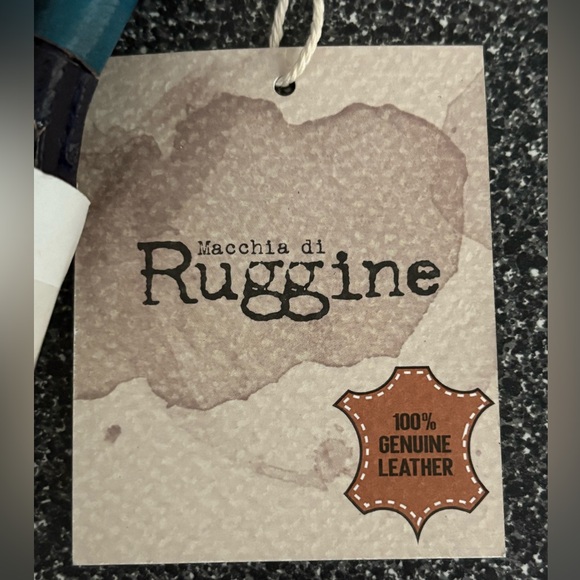 Macchia di Ruggine Olivia NWT 100% Genuine Leather Crossbody Boho Cellphone Bag - Picture 7 of 8